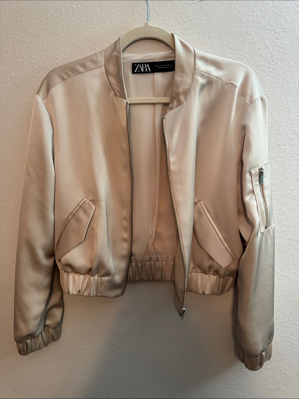 Zara satin bomber